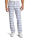 Puma Men's 5 Pocket Plaid Pants, White-Surf The Web Blue, 32