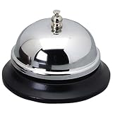 SPR01583 - Nickel Plated Call Bell,2-3/4 Bell,3-3/8 Base,Chrome/Black