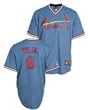 Majestic Stan Musial St. Louis Cardinals Cooperstown Throwback Replica Jersey - Light Blue (Medium)