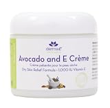 derma e Dry Skin Relief Crème, Avocado and E 1,000 I.U., 4-Ounce Jar (Pack of 3)