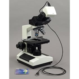 Binocular Biological Microscope 40x-1600x + 1.3MP USB Camera
