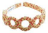 L. Erickson USA 100% Cotton Print Wrapped Circles Headband - Fruit Parfait