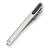Chisel Diamond, Black Carbon Fiber and Polished Stainless Steel Tie Bar