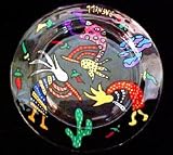 Chilies & Kokopelli Design - Hand Painted - Platter/Serving Plate - 13 inch diameter