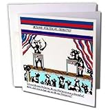 Londons Times Funny Cow Cartoons - And You re No Bessie Holstein Bovine Debates - Greeting Cards-12 Greeting Cards with envelopes