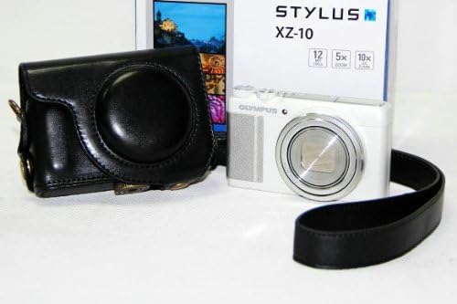 Shapotkina PU Leather Vintage Professional Camera Bag/case for Olympus Camera XZ-10 Black Color+Westlinke LOGO stylus