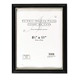 Nu-Dell Deluxe Document Frame Plastic 8-1/2 X 11 Black Unbreakable Protecti ....