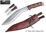 Genuine Gurkha Kukri - Authentic British Gurkha AEOF Afghan Issue with Brown Sheath Kukri - Handmade by GK&CO. Kukri House in Nepal