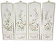 mark down feb 2011 - 36" Birds & Flowers Chinese White Lacquer Wall Plaques (Set of 4)