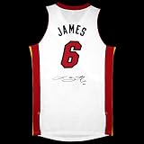 Lebron James Autographed Miami Heat Authentic Addidas White/Home Jersey