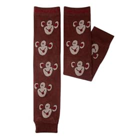 Huggalugs Organic Legwarmers (Monkey Face)