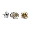 1/4 CT Champagne Diamond Stud Earrings 14k Gold (I1-I2 Clarity)
