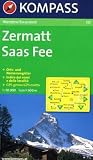 Zermatt, Saas Fee 1 : 50 000: Wanderkarte - Orts- und Namensregister - Carta escursioni - Indice dei nomi e delle localit&agrave; - GPS-genau - 