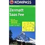 Zermatt, Saas Fee 1 : 50 000: Wanderkarte. Orts- und Namensregister. Carta escursioni. Indice dei nomi e delle località. GPS-genau