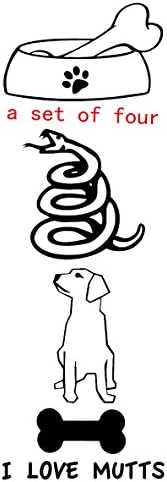 DOG BONE DISH DON'T TREAD ON ME I LOVE MUTTS Dog Decal LAPTOP Decals WINDOW BUMPER CLING CAR TRUCK STICKER BOAT CROWN Vinyl Decor