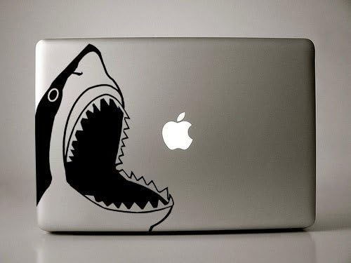 goodgoodstore (TM) Big shark art decal macbook sticker decor for mac air pro 13" 15" vinyl art notebook laptop
