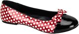 Funtasma by Pleaser Women's Mouse-16 Flat,Red Patent/White Polka Dots,6 M US