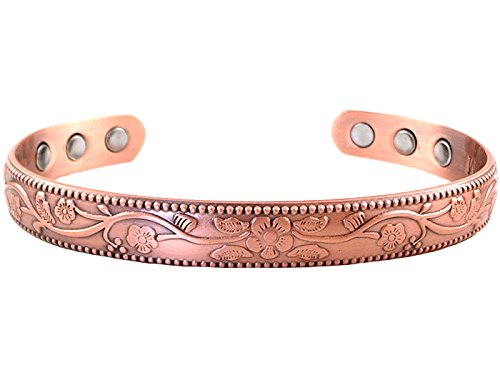 Magnetic therapy copper bracelet with high power pain m…