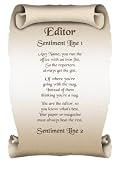 Editor Personalised Poem Gift Print