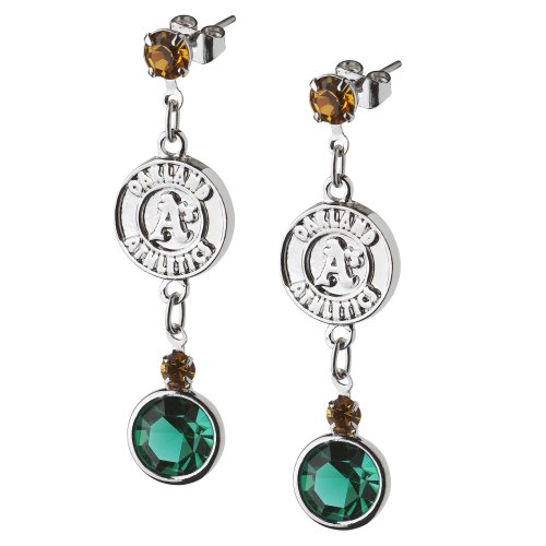 MLB Oakland Athletics Crystal Logo Earrings