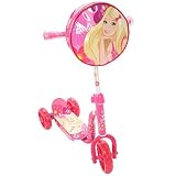Barbie Super Cute Girls 3 Wheel Beginner Scooter with Stylized Bag for Girls Ages 3 to 5 Years
