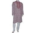 Men Cotton Clothing Embroidered Kurta Pajama Size L (chgkp033)