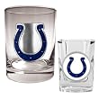 NFL Indianapolis Colts Rocks Glass & Shot Glass Set - Primary Logo