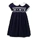 Infant Baby Toddler Girl NAVY Smocked Holiday Christmas Dress BONNIE JEAN 12M-4T