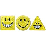 Pack of 3 Smiley Maze Ball Puzzles - Great Girls and Boys Party Loot Bag Fillers