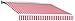 Awntech 10-Feet Destin LX with Hood Manual Retractable Acrylic Awning, 96-Inch Projection, Red/White