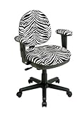 OSP Work Smart DH3412-237 Zebra Animal Print Office Task Desk Chairs with P ....