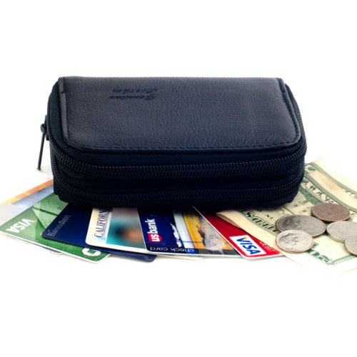 Goson Genuine Leather Credit Card Case Organizer Compact Wallet