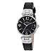 Anne Klein,AK Anne Klein Women's 109443BKBK Silver-Tone Black Dial and Black Leather Strap Watch,AK Anne Klein,109443BKBK,B004X4Y9LK