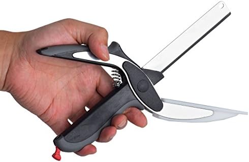 Xiangze 2-in-1 Food Chopper, Clever Scissors Cutter Knife &amp; Cutting Board Scissors