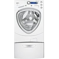 GE Profile PFWS4600LWW 27 Front-Load Steam Washer with 5.1 cu. ft. I.E.C. Capacity, Overnight Ready Cycle, Specialty Cycles, Stain Inspector, 1300 RPM Spin Speed and Energy Star CEE Tier III Qualified: White