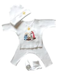Apparel: Christmas Nativity Baby Clothing Set (Small Infant 5-8 Pounds)
