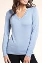 V-Neck Long Sleeve Plain Jumper [T38-5387-S]