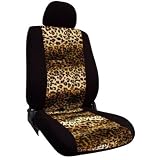 CUSTOM Smart Car ForTwo Seat Covers - FRONT FULL SET: High Back Buckets (2008-2009) - Neo-Sport Leopard Gold Print - Made in the USA