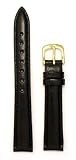Ladies' Genuine Italian Leather Watchband Black 12mm Watch Band