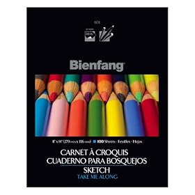 Bienfang R237130 Take Me Along 11-by-14-Inch Pad of Sketching Paper, 100 Sheets
