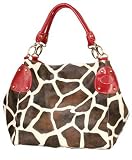 Hot New Large Vicky Giraffe Print Faux Leather Satchel Bag Handbag Animal Purse Tote (5 Colors Available)