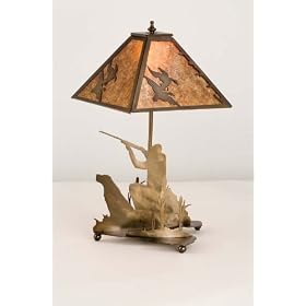 20"H Duck Hunter W/Dog Table Lamp
