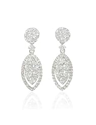 Diamond 18k White Gold Dangle Earrings