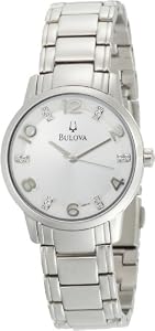 Bulova Women's 96P111 Diamond Silver Dial Bracelet Watch from Bulova