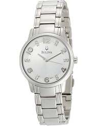 Bulova Womens 96P111 Diamond Silver Dial Bracelet Watch