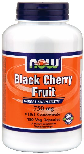 NOW Foods - Black Cherry Fruit Extract 750 mg. - 180 Vegetarian Capsules ( Multi-Pack)