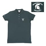 Michigan State Spartans NCAA Classic Pique Polo Shirt for Women (Dark Pine)
