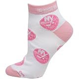 New York Islanders Ladies White-Pink Allover Team Logo Ankle Socks