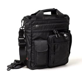 Axion LMD-6708Y 7-Inch Widescreen Portable DVD Player Vertical Tote / Cross Body Messenger Bag with Padded Shoulder Strap - Black