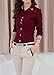 Amoin Women's Floral Print V Neck Cut-out Long Sleeve Shirt